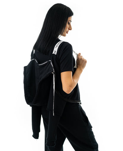 Bluza neagra tip 2in1