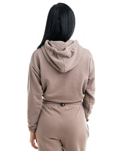 Bluza capuccino imprimata cu text si logo Fatai Style