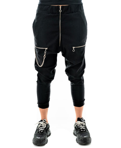 Pantaloni casual cu lant