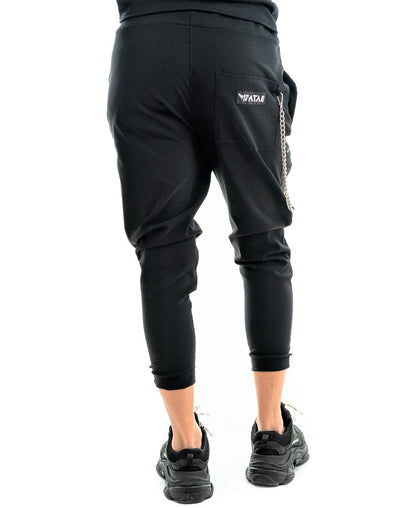 Pantaloni casual cu lant