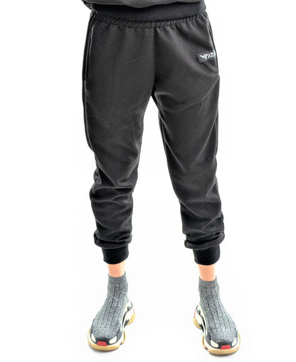 Pantaloni negri cu model patratele