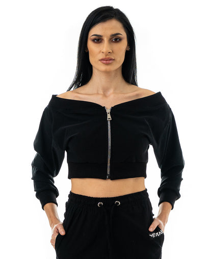 Bluza casual neagra - tip jacheta