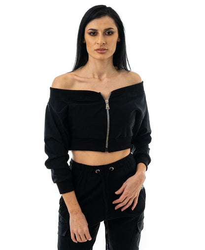 Bluza casual neagra - tip jacheta