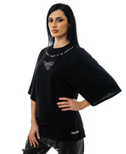 Încarcă imaginea în vizualizatorul Galerie, Tricou negru cu text si logo imprimat

