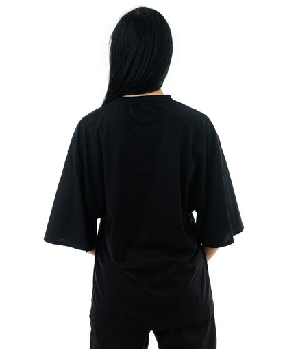 Tricou negru imprimat cu logo Fatai Style