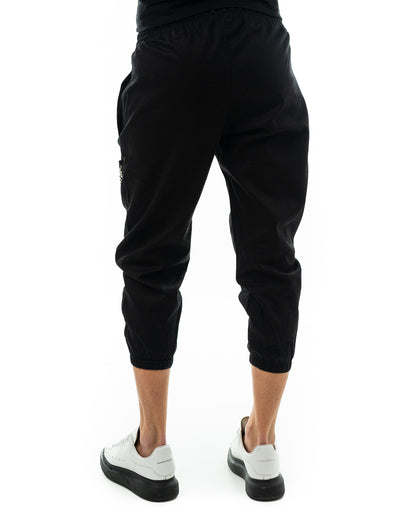 Compleu negru cu pantalon cu lant si tricou (bluza+pantalon)