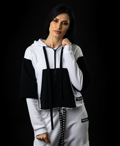 Bluza alb si negru - tip 2in1