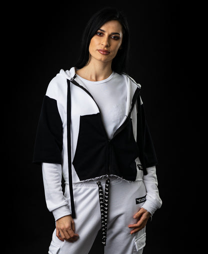 Bluza alb si negru - tip 2in1