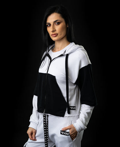 Bluza alb si negru - tip 2in1