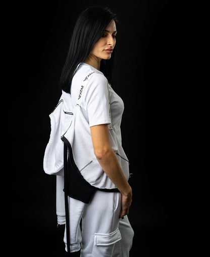 Bluza alb si negru - tip 2in1