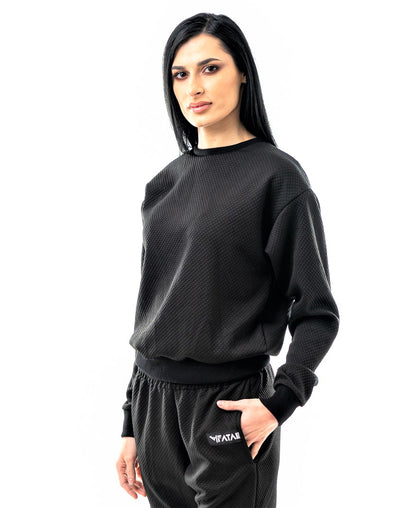 Bluza neagra cu model patratele