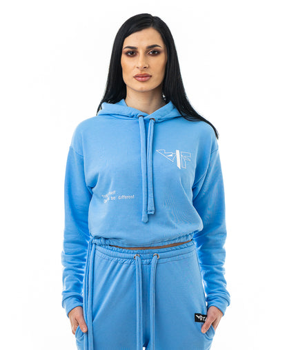 Bluza bleu imprimata cu text si logo Fatai Style