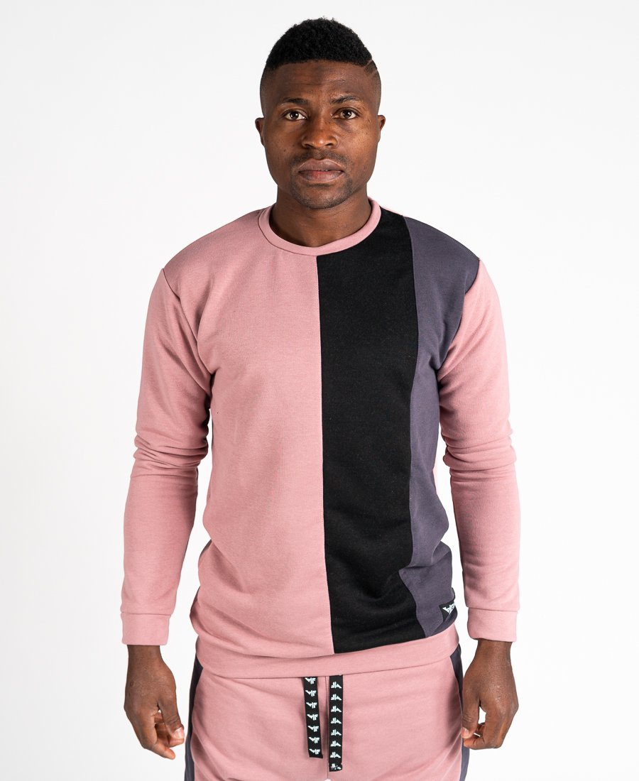 Pink sweater with black and grey - Fatai Style