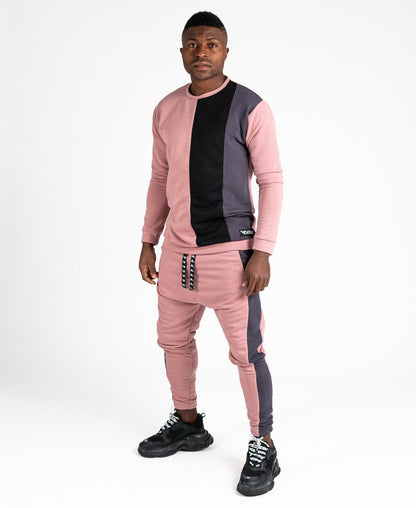 Pink tracksuit with black and grey - Fatai Style