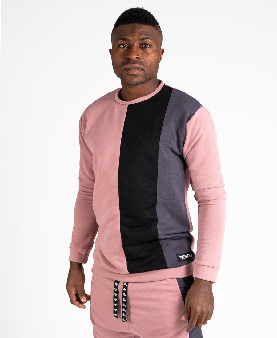 Pink sweater with black and grey - Fatai Style