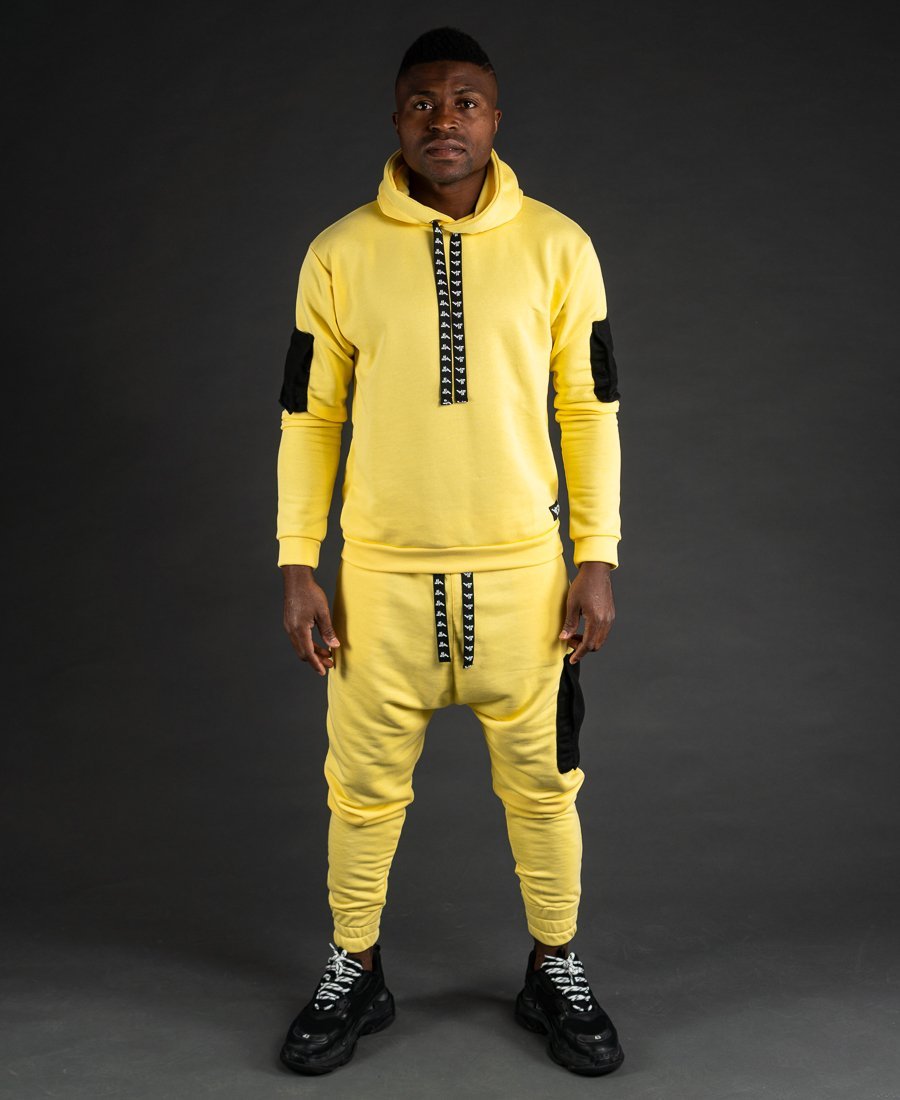 Yellow tracksuit with black pockets - Fatai Style