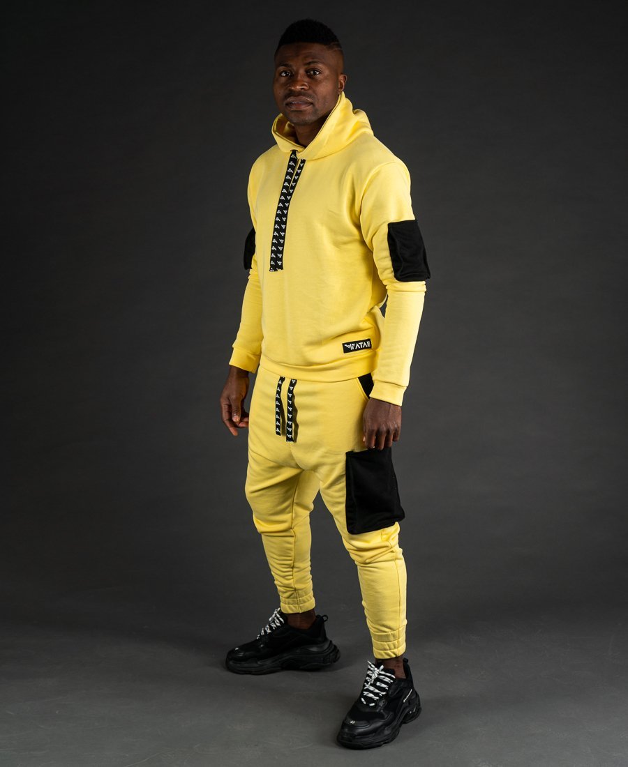 Yellow tracksuit with black pockets - Fatai Style