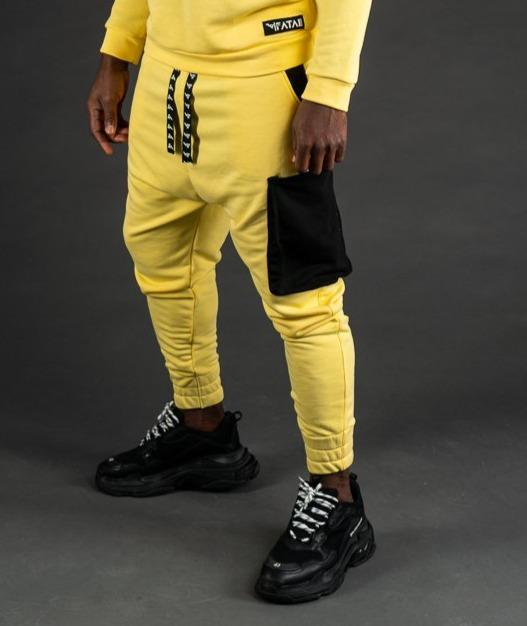 Yellow trousers with black pockets - Fatai Style