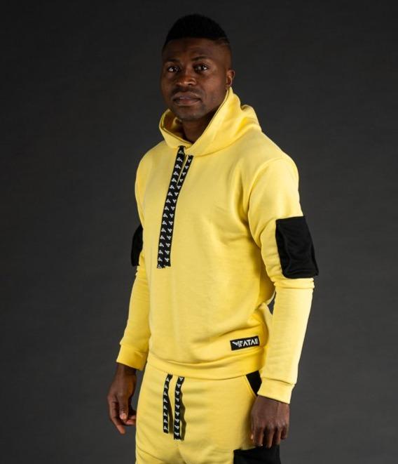 Yellow sweater with black pockets - Fatai Style