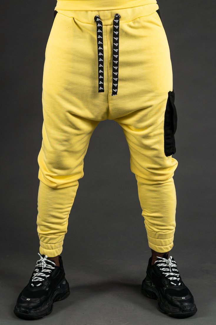 Yellow trousers with black pockets - Fatai Style