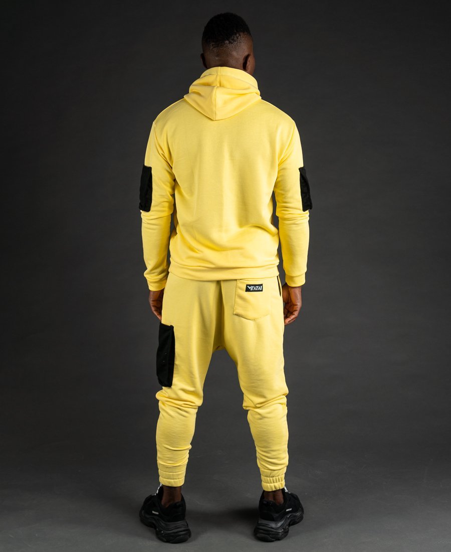 Yellow tracksuit with black pockets - Fatai Style