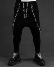 Încarcă imaginea în vizualizatorul Galerie, Black trousers with special logo design - Fatai Style
