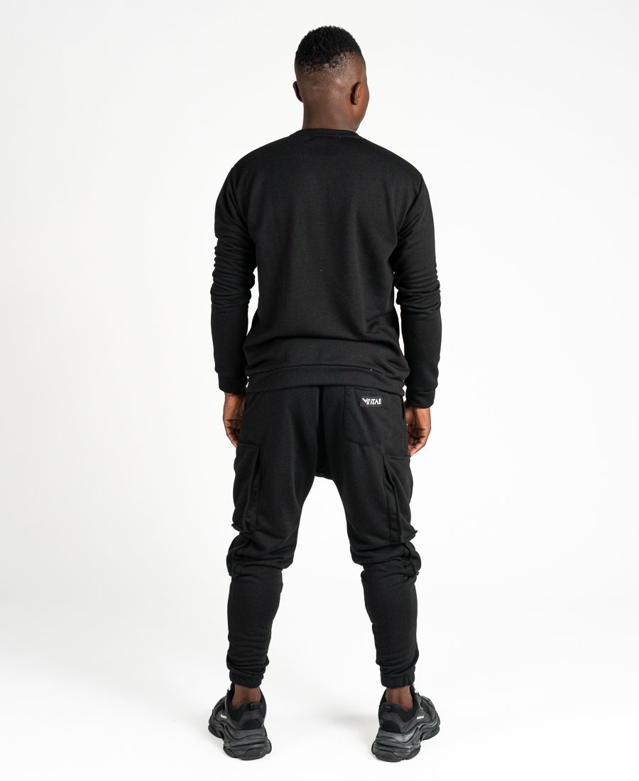 Black tracksuit with pockets - Fatai Style