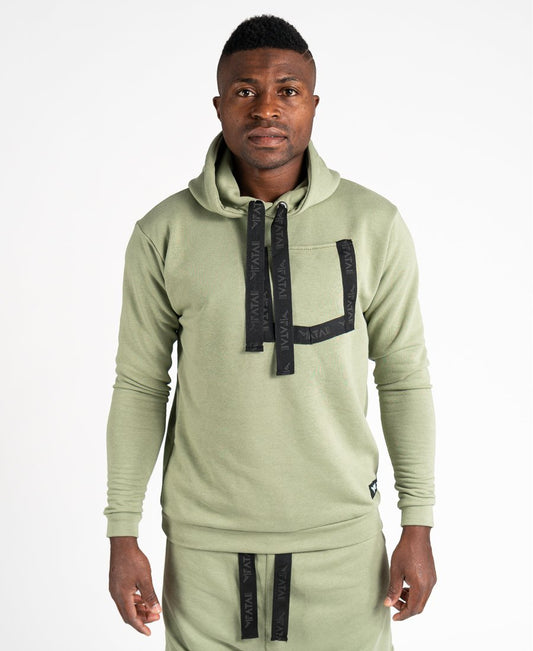 Green sweater with black design and pocket - Fatai Style