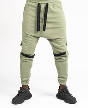 Încarcă imaginea în vizualizatorul Galerie, Green trousers with black design and side pockets - Fatai Style
