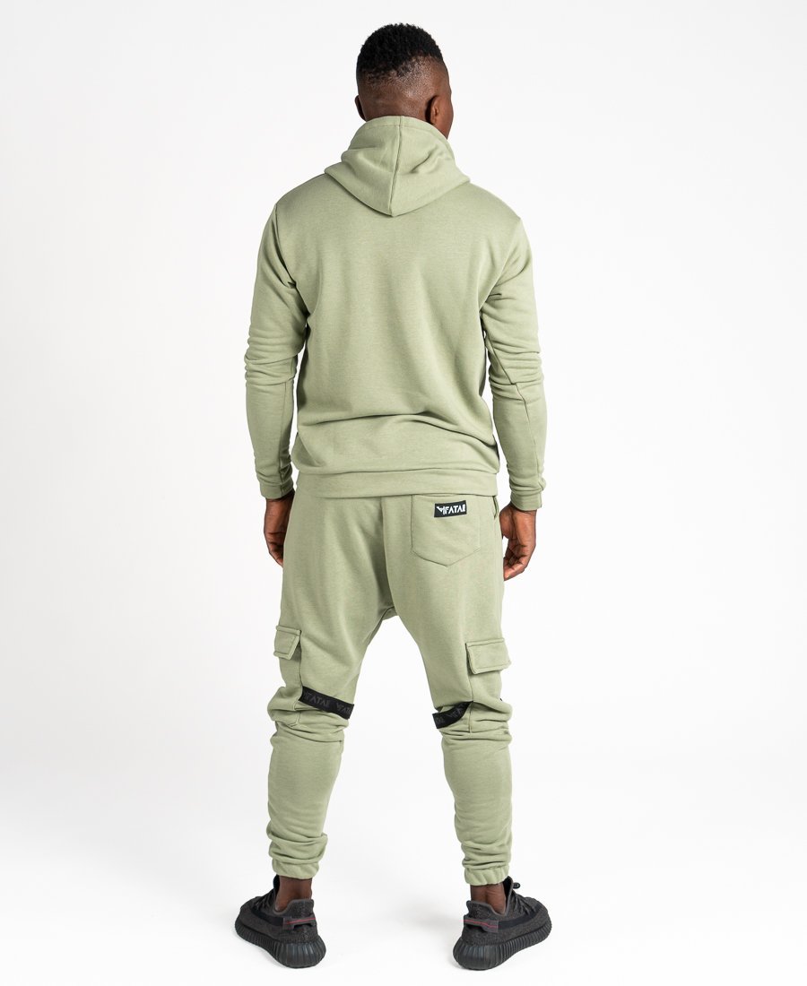 Green tracksuit with black design and side pockets - Fatai Style