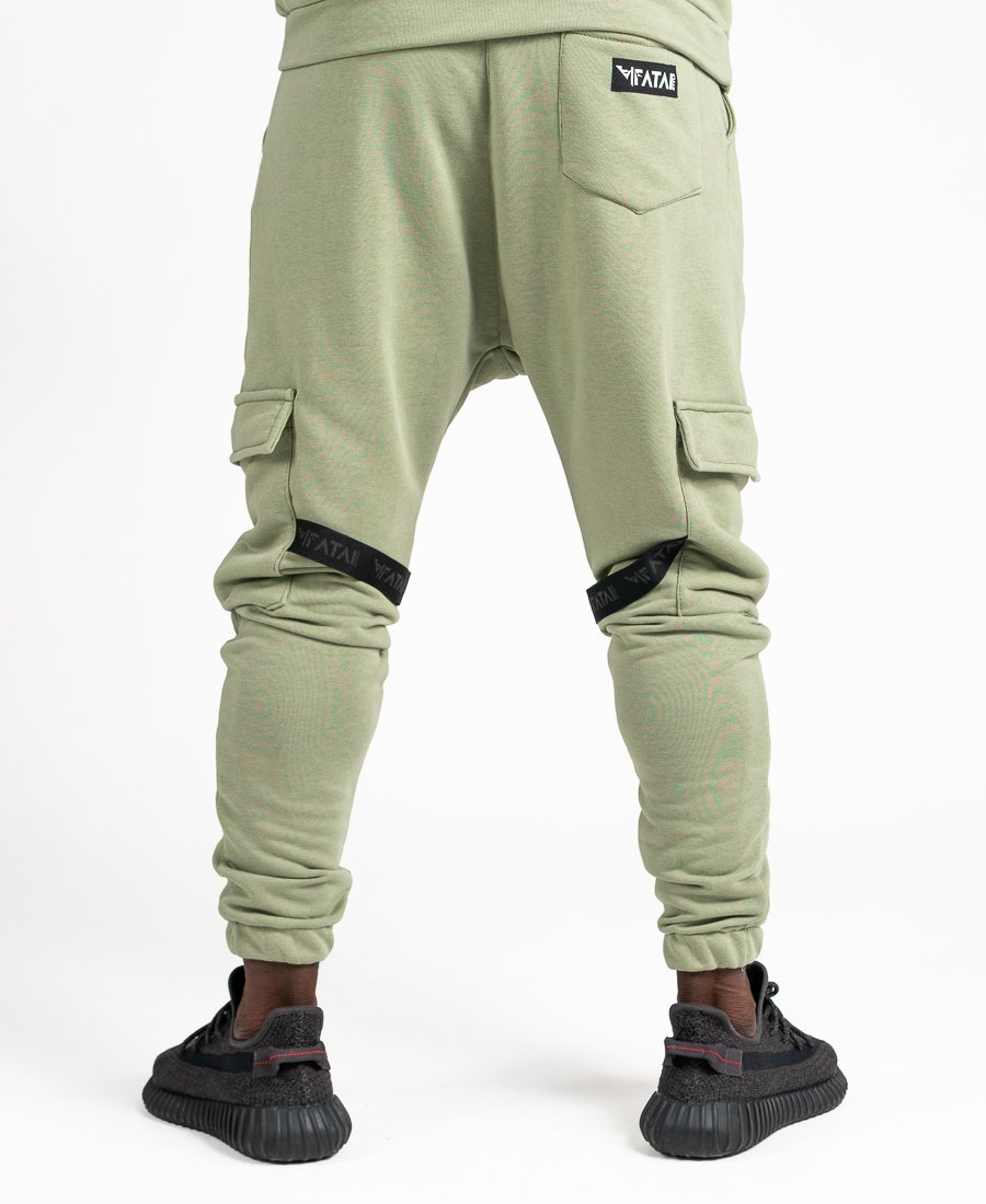 Green trousers with black design and side pockets - Fatai Style