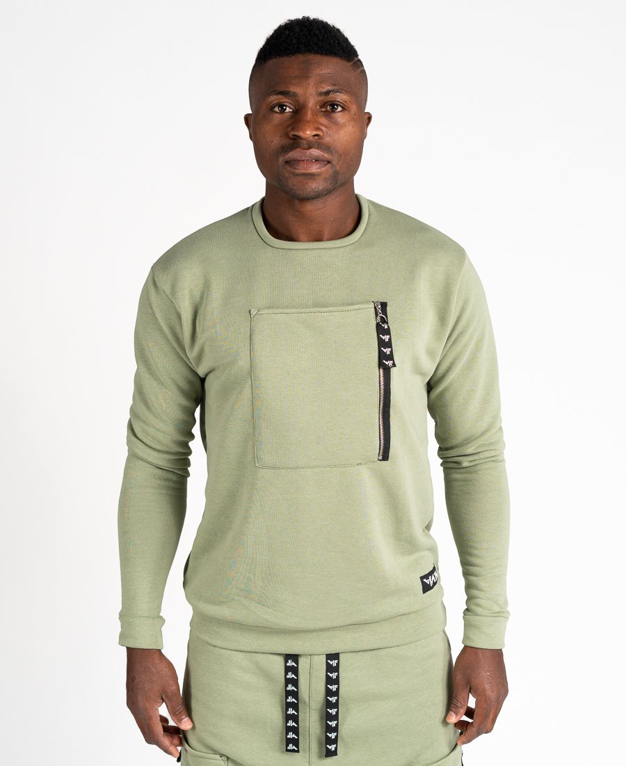 Green sweater with pockets - Fatai Style