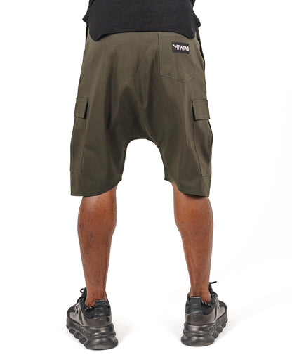 Pantaloni scurti kaki cu buzunare laterale