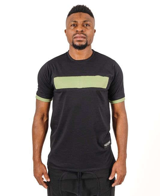 Tricou negru cu design verde