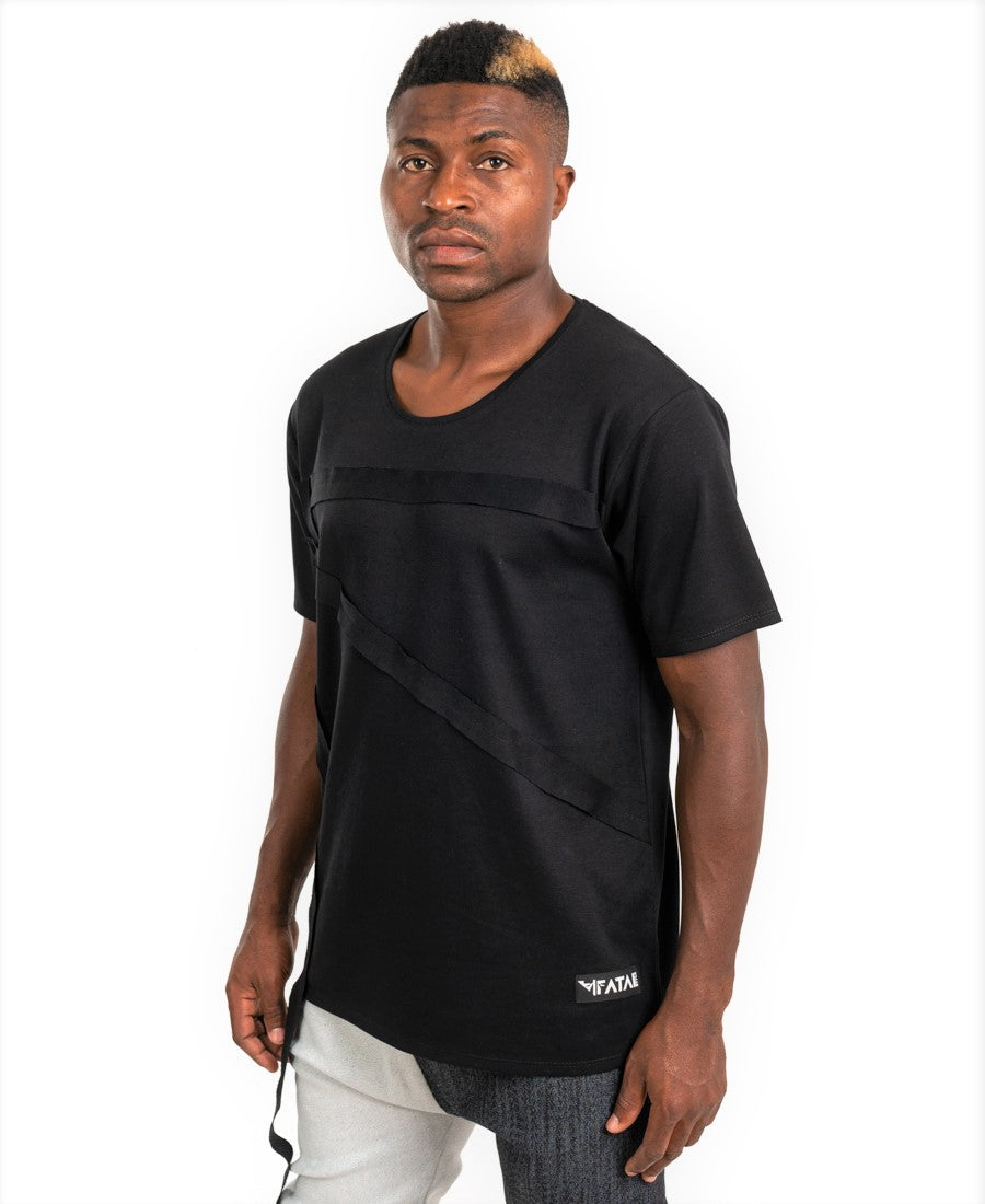 Tricou negru cu design deosebit