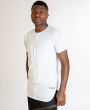 Încarcă imaginea în vizualizatorul Galerie, White t-shirt with designed line - Fatai Style
