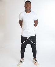 Încarcă imaginea în vizualizatorul Galerie, Black trousers with white design - Fatai Style
