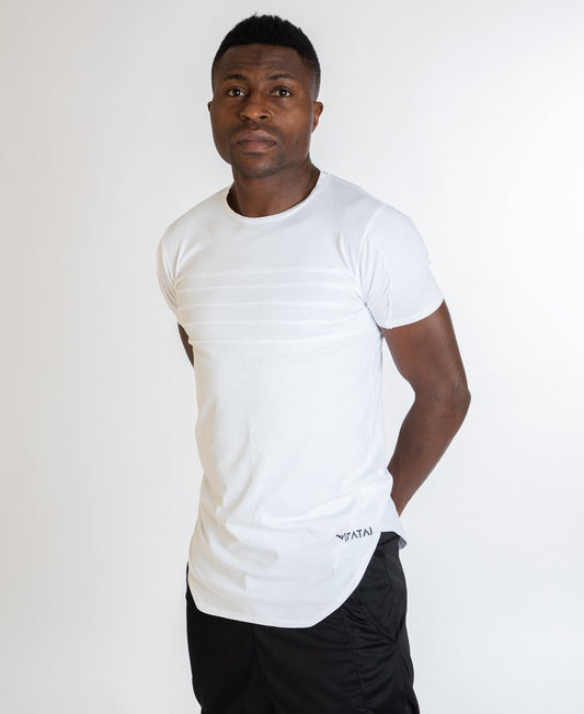 White t-shirt with horizontal design - Fatai Style