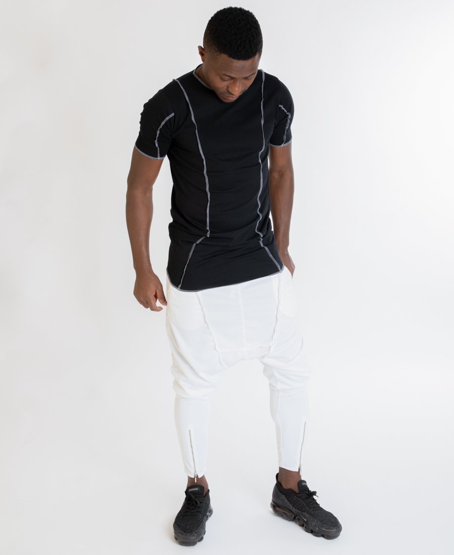 White trousers with front design - Fatai Style