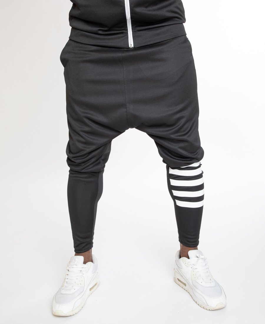 Black trousers with white stripes - Fatai Style