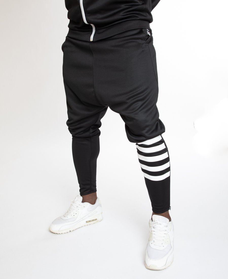 Black trousers with white stripes - Fatai Style