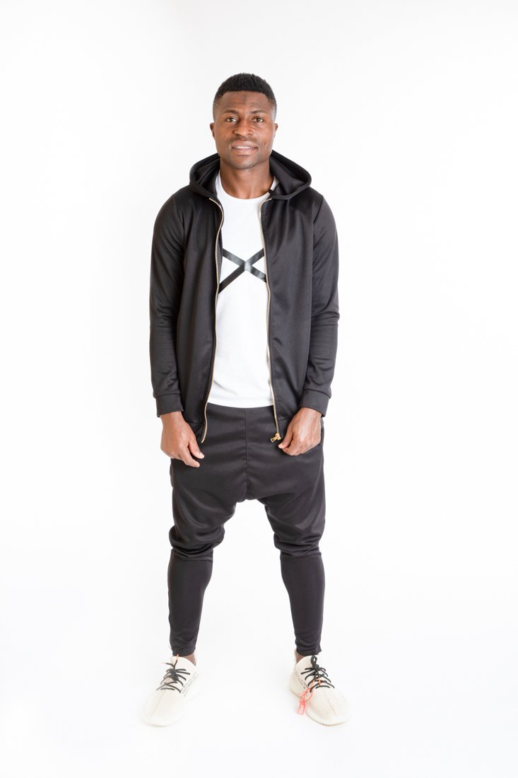 Black tracksuit with gold zip - Fatai Style