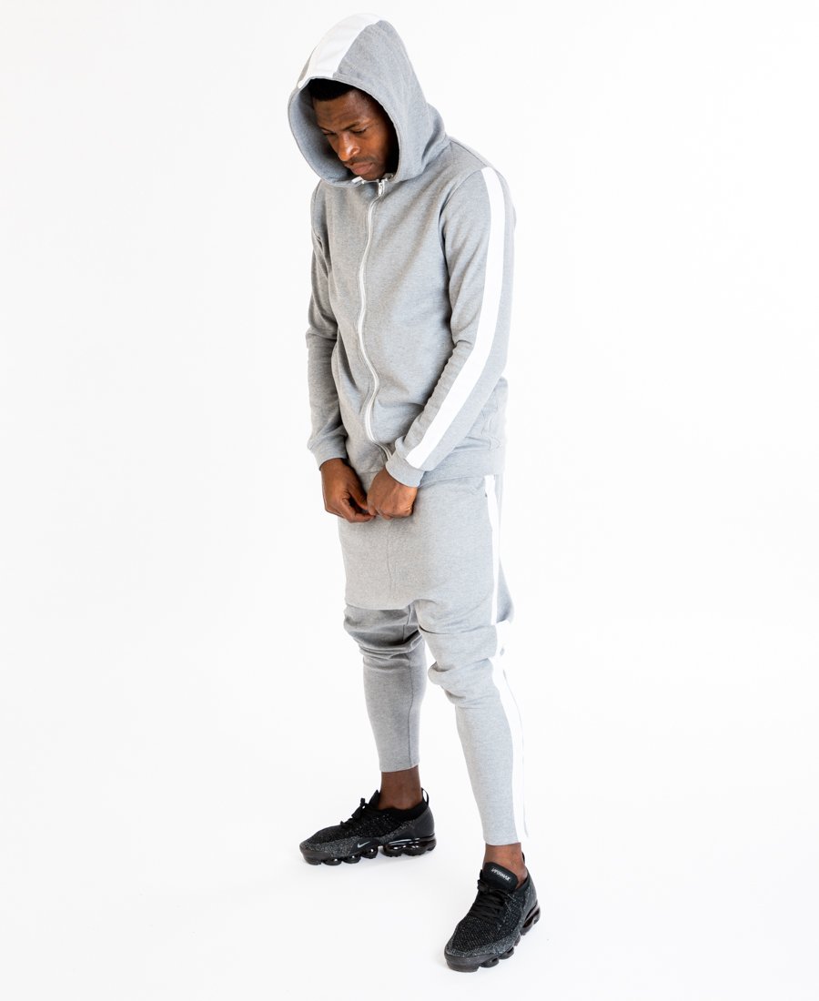 Grey tracksuit with white lines - Fatai Style