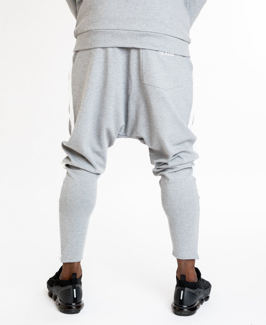 Grey tracksuit trousers with white lines - Fatai Style