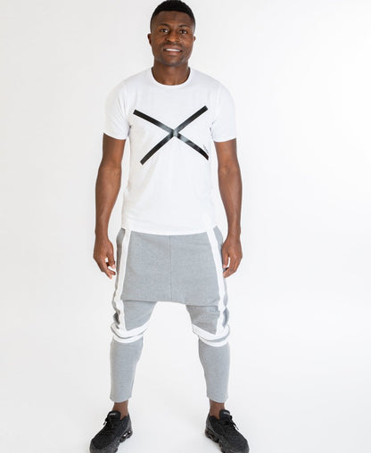 Grey trousers with white and red lines - Fatai Style