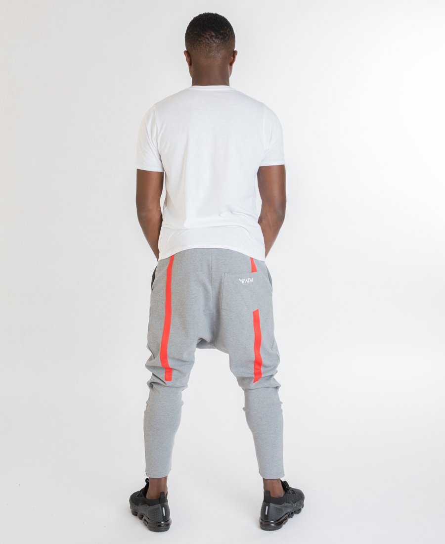 Grey trousers with white and red lines - Fatai Style