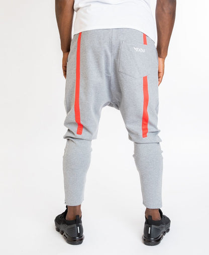 Grey trousers with white and red lines - Fatai Style