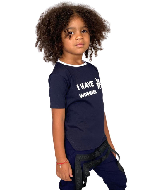 Tricou bleumarin unisex - I have 0 worries