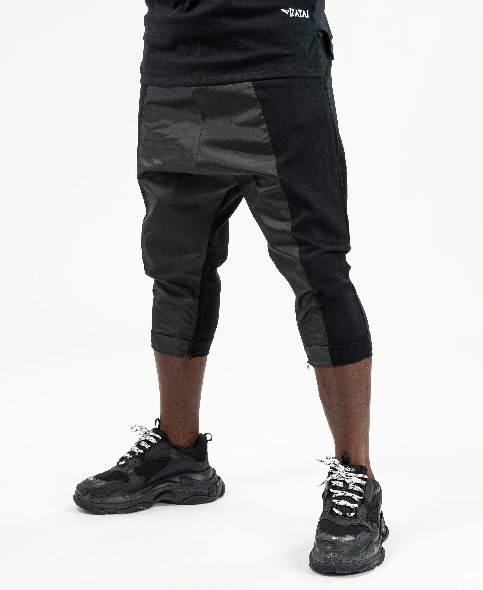 Short Black trousers with fold - Fatai Style