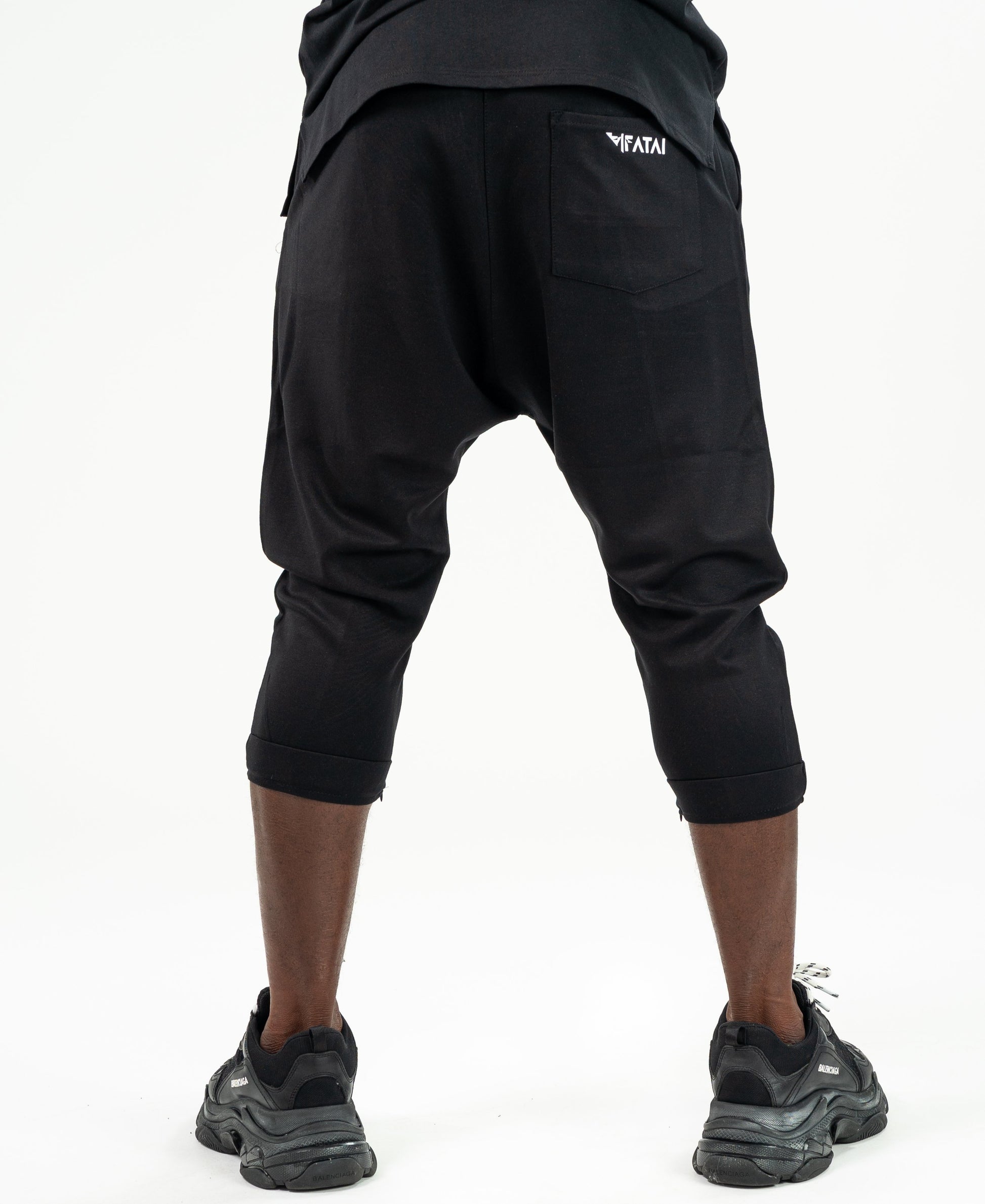 Short Black trousers with fold - Fatai Style